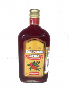 Настойка сладкая "Боярская душа рябина на коньяке" 20% фляжка 0,5л.