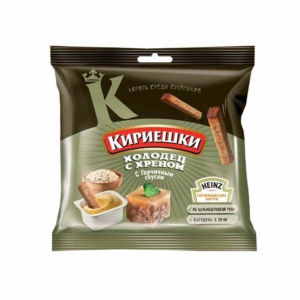 Сухарики "Кириешки" холодец/хрен с горчичным соусом 85 гр.