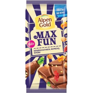 Шоколад "Alpen Gold MAX FUN" в ассортименте 140гр.