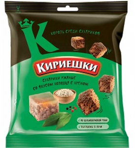 Сухарики "Кириешки" холодец/хрен 40 гр.