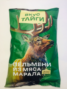 Пельмени ТМ "Вкус тайги" из мяса марала 800 гр.