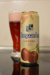Пивной напиток "Hoegaarden" Хугарден со вкусом вишни , нефильтрованное (ж/б 0,45л)