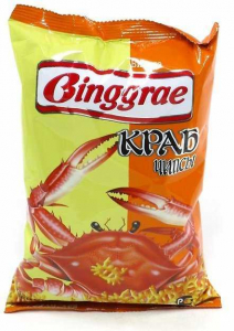Чипсы "Binggrae" краб 50 г (Бингрэ)