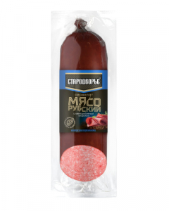 Сервелат "Мясорубский с мелкорубленным окороком" срез в/к в/у 350гр (Стародворье)