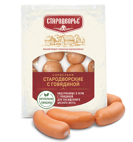 Сардельки "Стародворские с говядиной" вес.