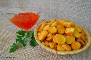 Сухарики "Гаринские" со вкусом красной икры вес 1 кг.